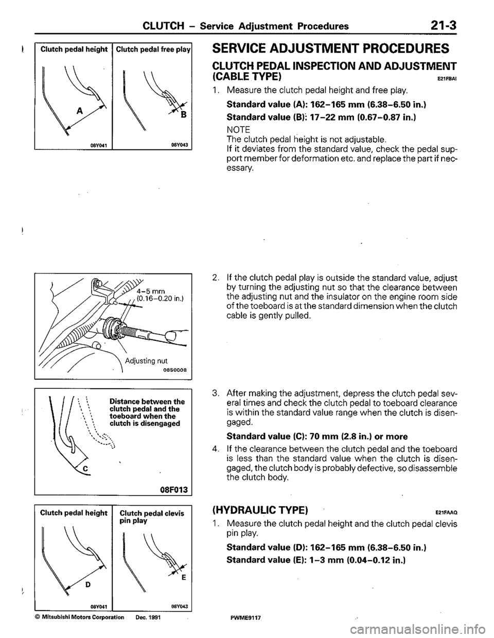 MITSUBISHI COLT 1992 Workshop Manual MITSUBISHI COLT 1992 Workshop Manual