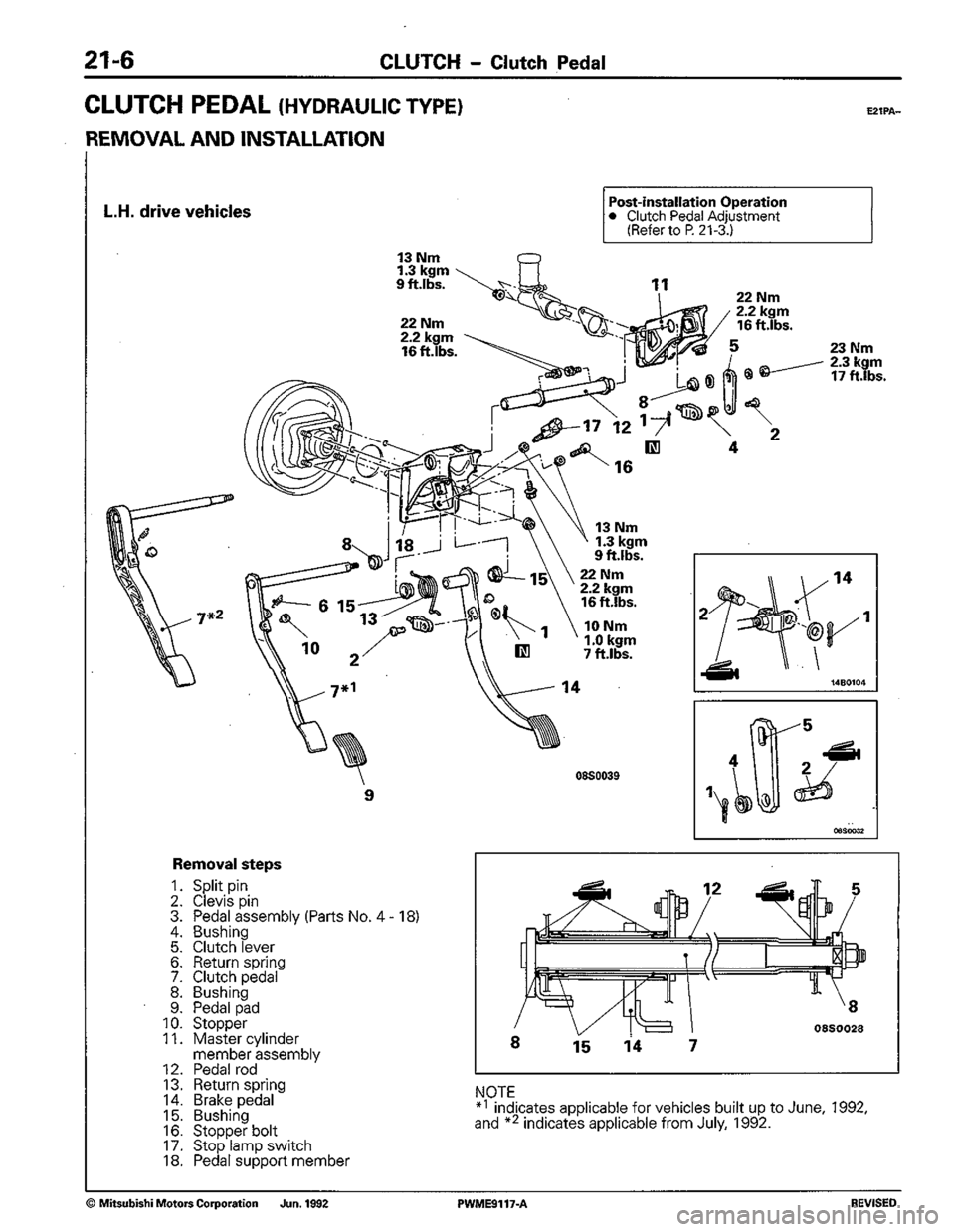 MITSUBISHI COLT 1992 Workshop Manual MITSUBISHI COLT 1992 Workshop Manual