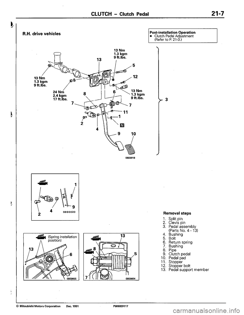 MITSUBISHI COLT 1992 Workshop Manual MITSUBISHI COLT 1992 Workshop Manual