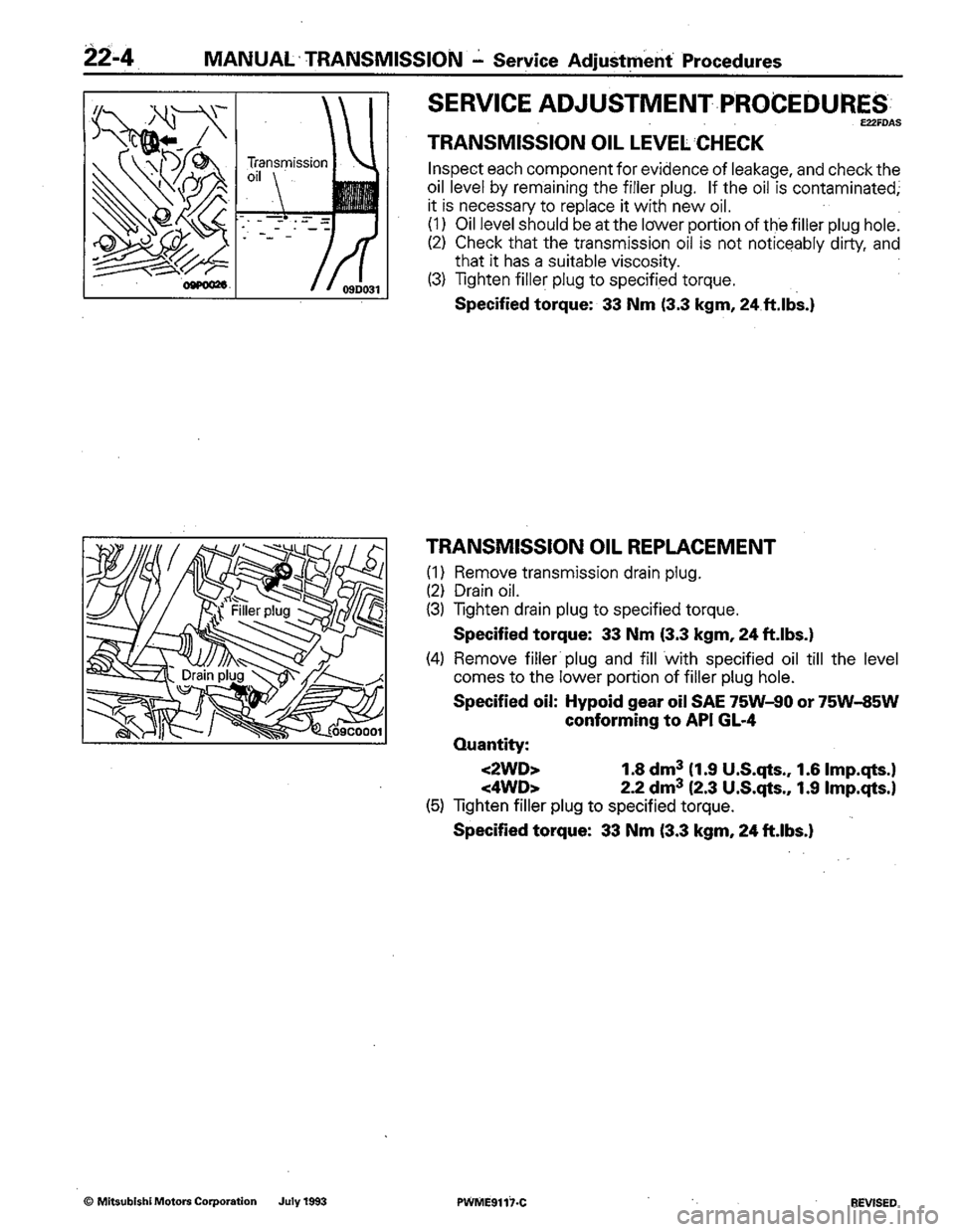 MITSUBISHI COLT 1992 Workshop Manual MITSUBISHI COLT 1992 Workshop Manual