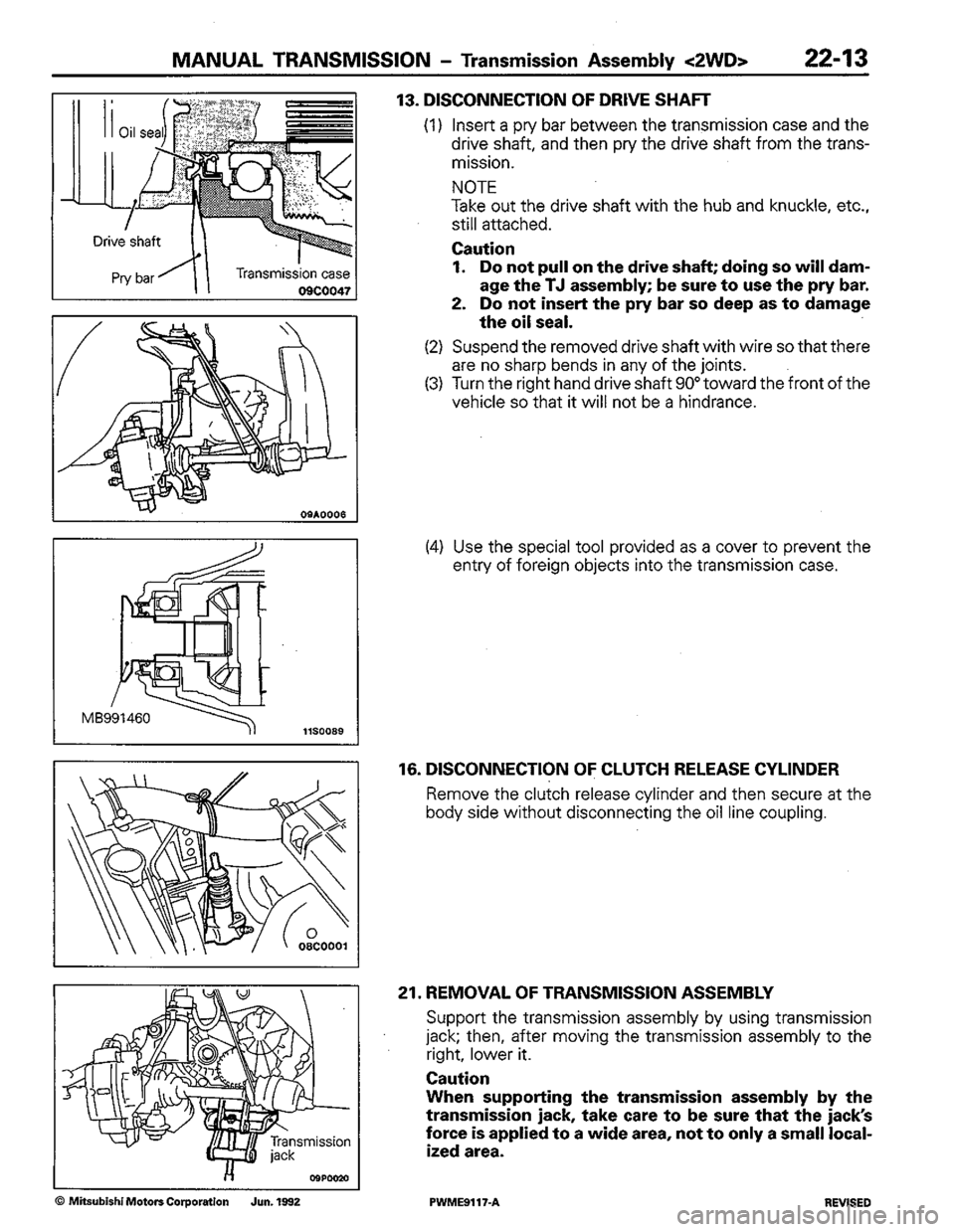 MITSUBISHI COLT 1992 Workshop Manual MITSUBISHI COLT 1992 Workshop Manual