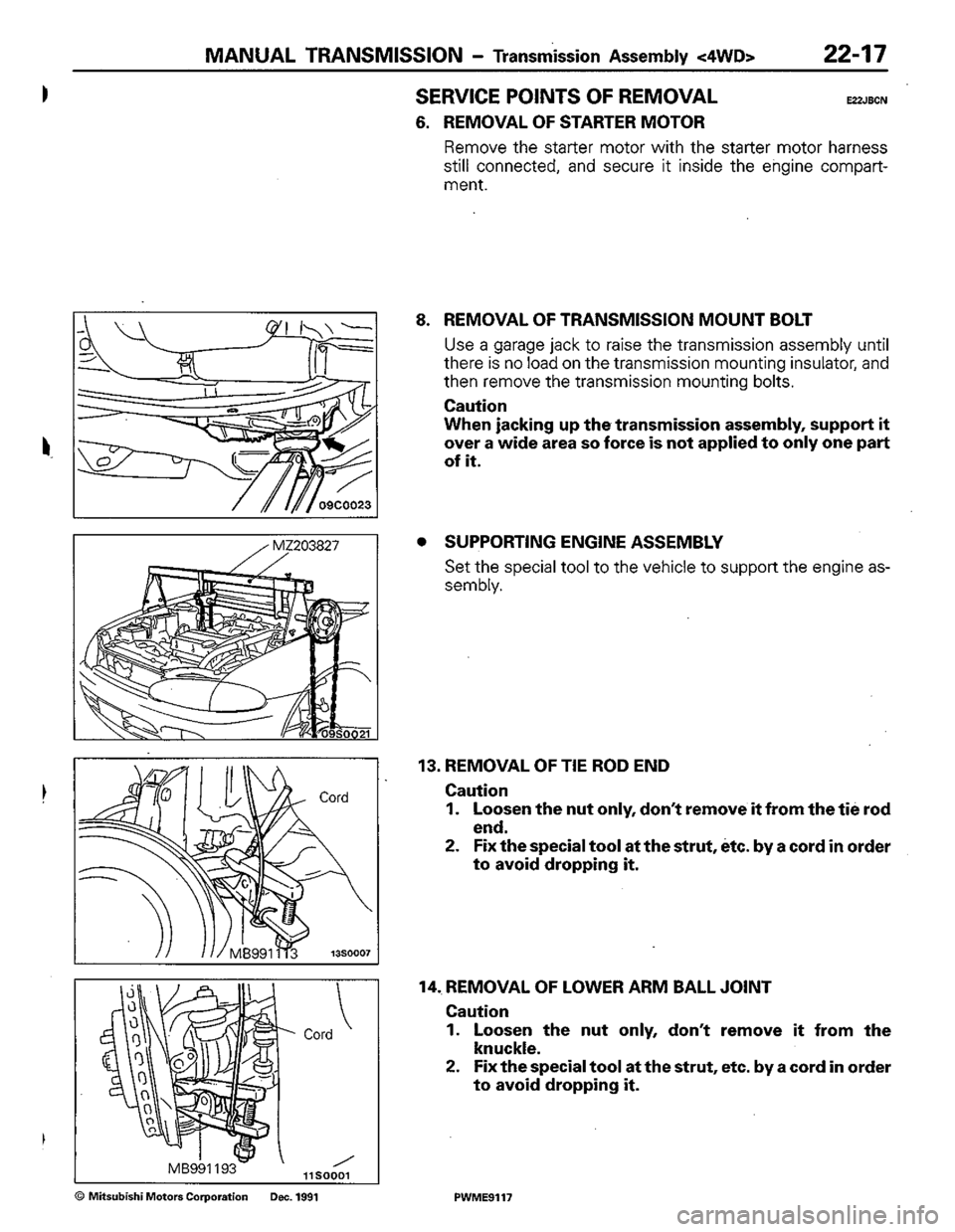 MITSUBISHI COLT 1992 Workshop Manual MITSUBISHI COLT 1992 Workshop Manual