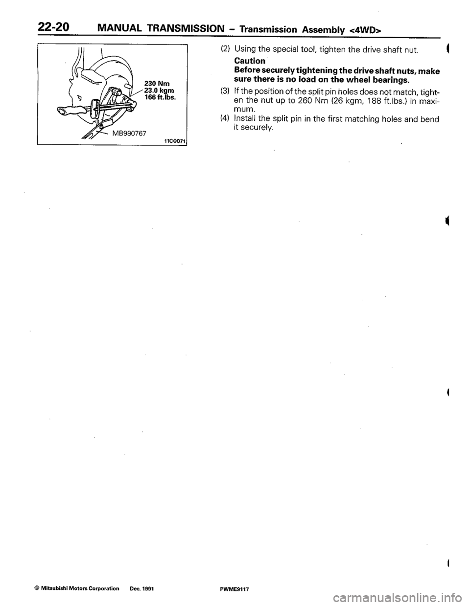 MITSUBISHI COLT 1992 Workshop Manual MITSUBISHI COLT 1992 Workshop Manual