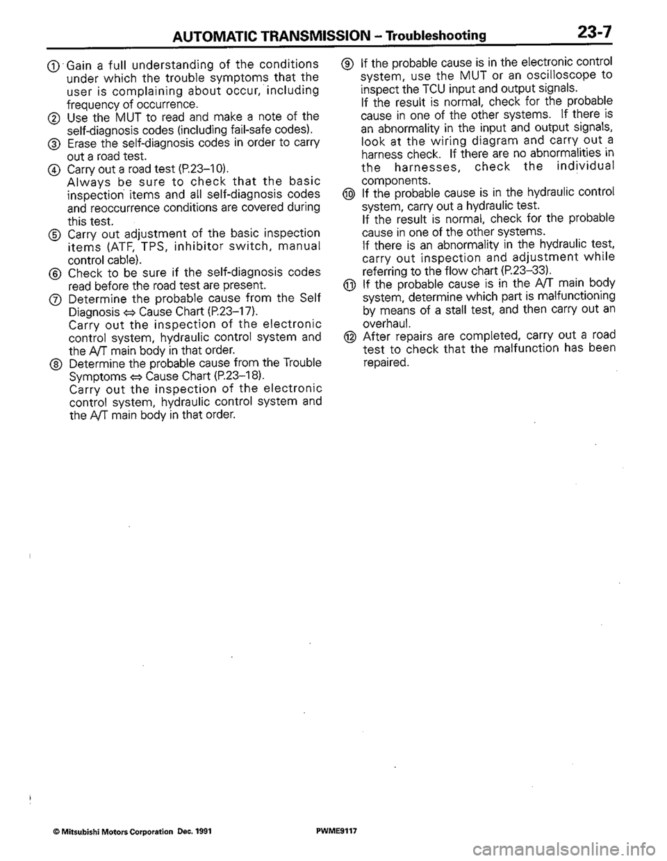 MITSUBISHI COLT 1992 Workshop Manual MITSUBISHI COLT 1992 Workshop Manual