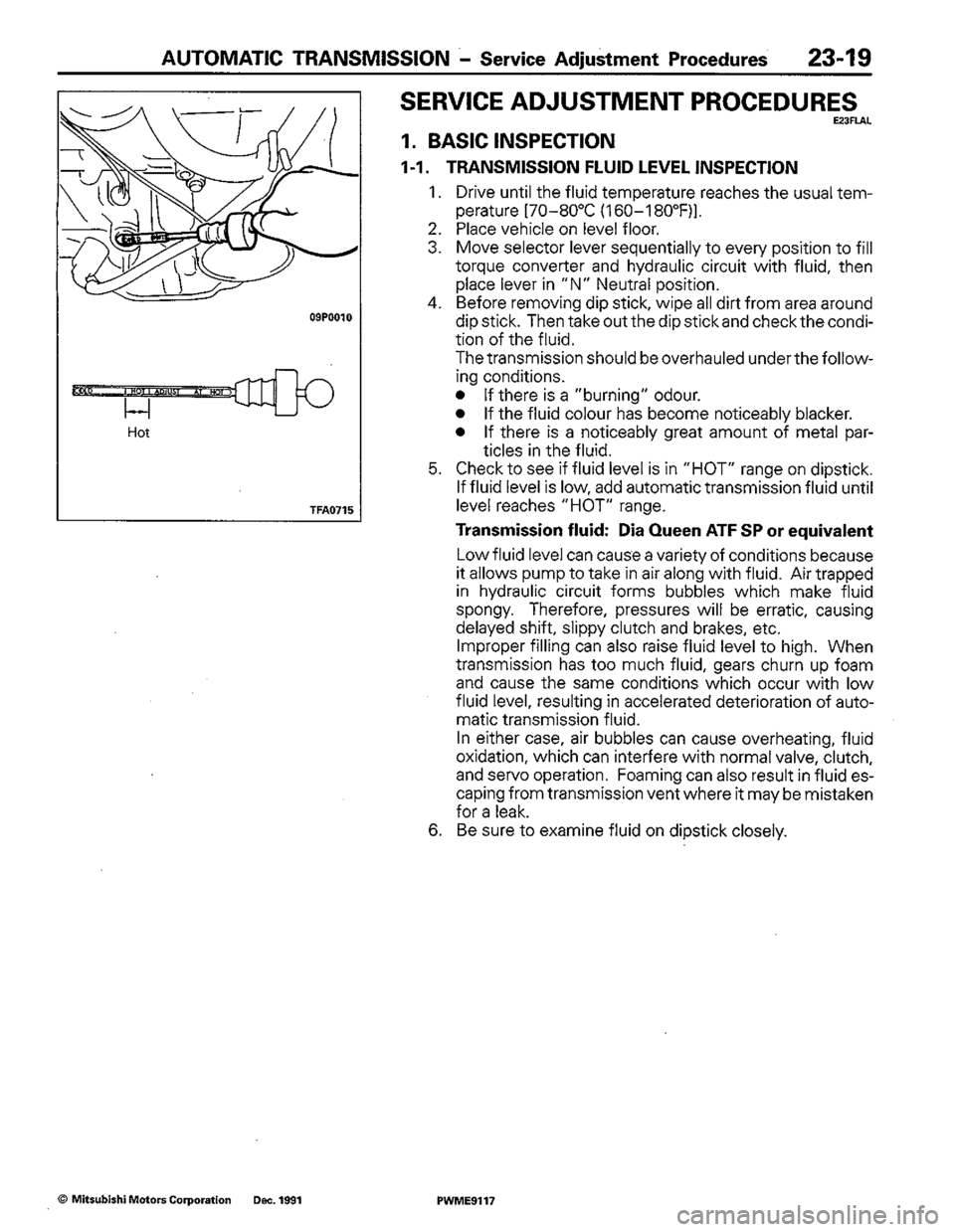 MITSUBISHI COLT 1992 Workshop Manual MITSUBISHI COLT 1992 Workshop Manual