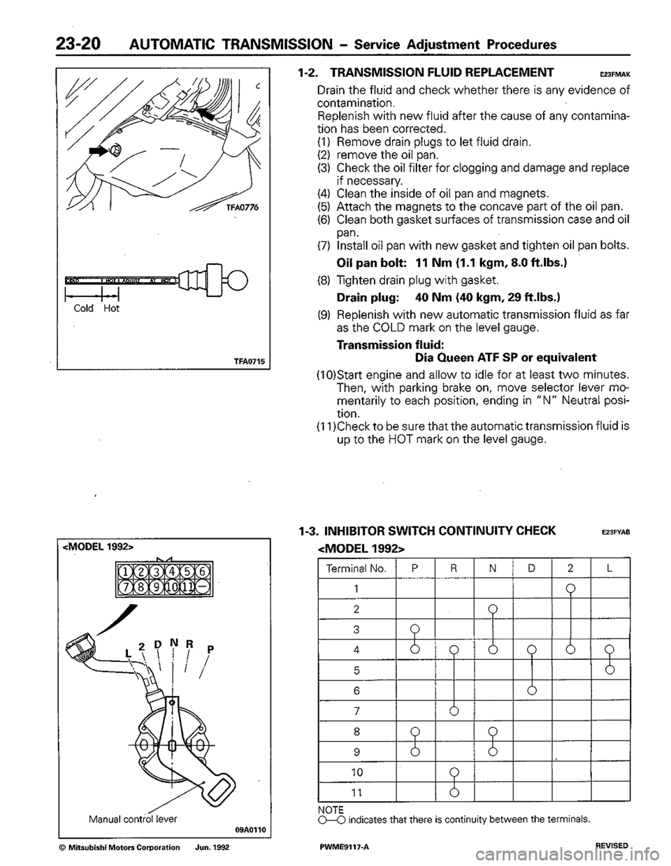 MITSUBISHI COLT 1992 Workshop Manual MITSUBISHI COLT 1992 Workshop Manual