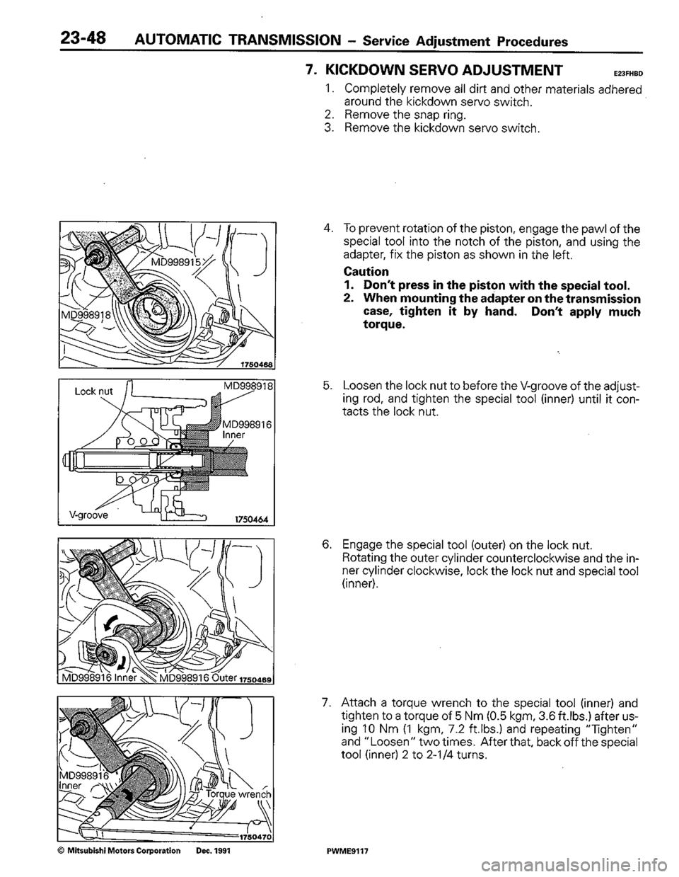 MITSUBISHI COLT 1992 Workshop Manual MITSUBISHI COLT 1992 Workshop Manual
