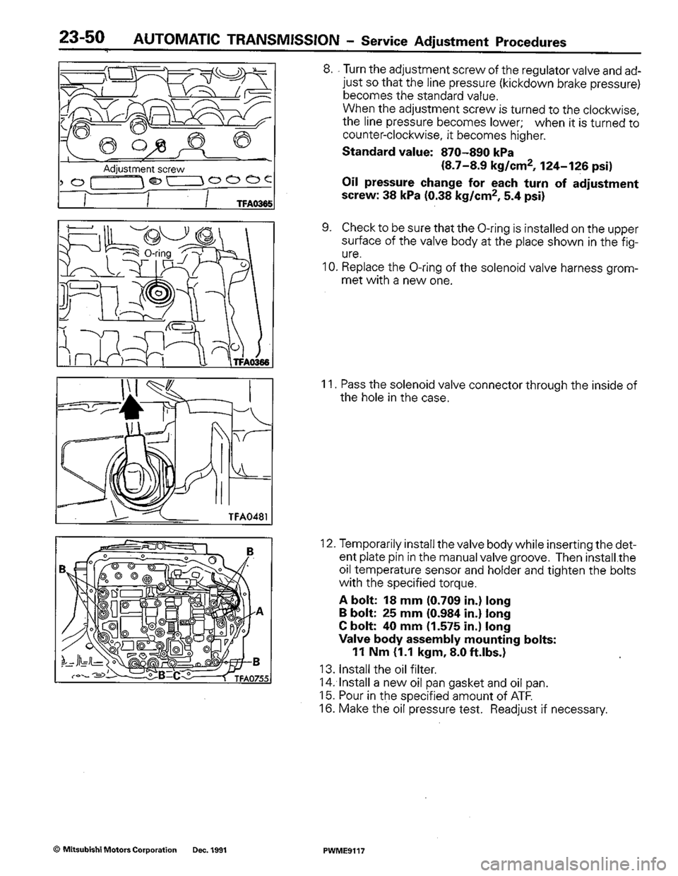 MITSUBISHI COLT 1992 Workshop Manual MITSUBISHI COLT 1992 Workshop Manual