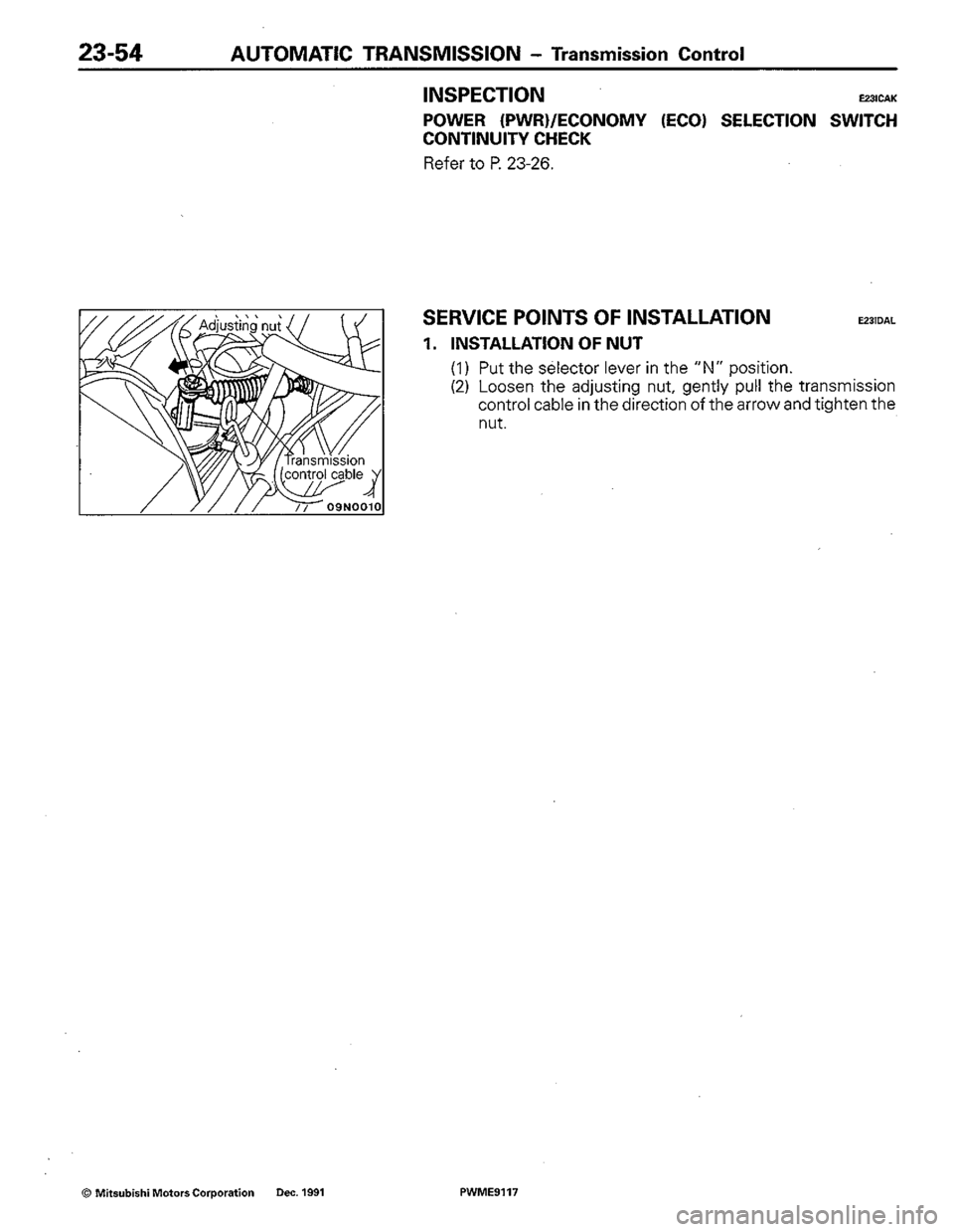 MITSUBISHI COLT 1992 Workshop Manual MITSUBISHI COLT 1992 Workshop Manual