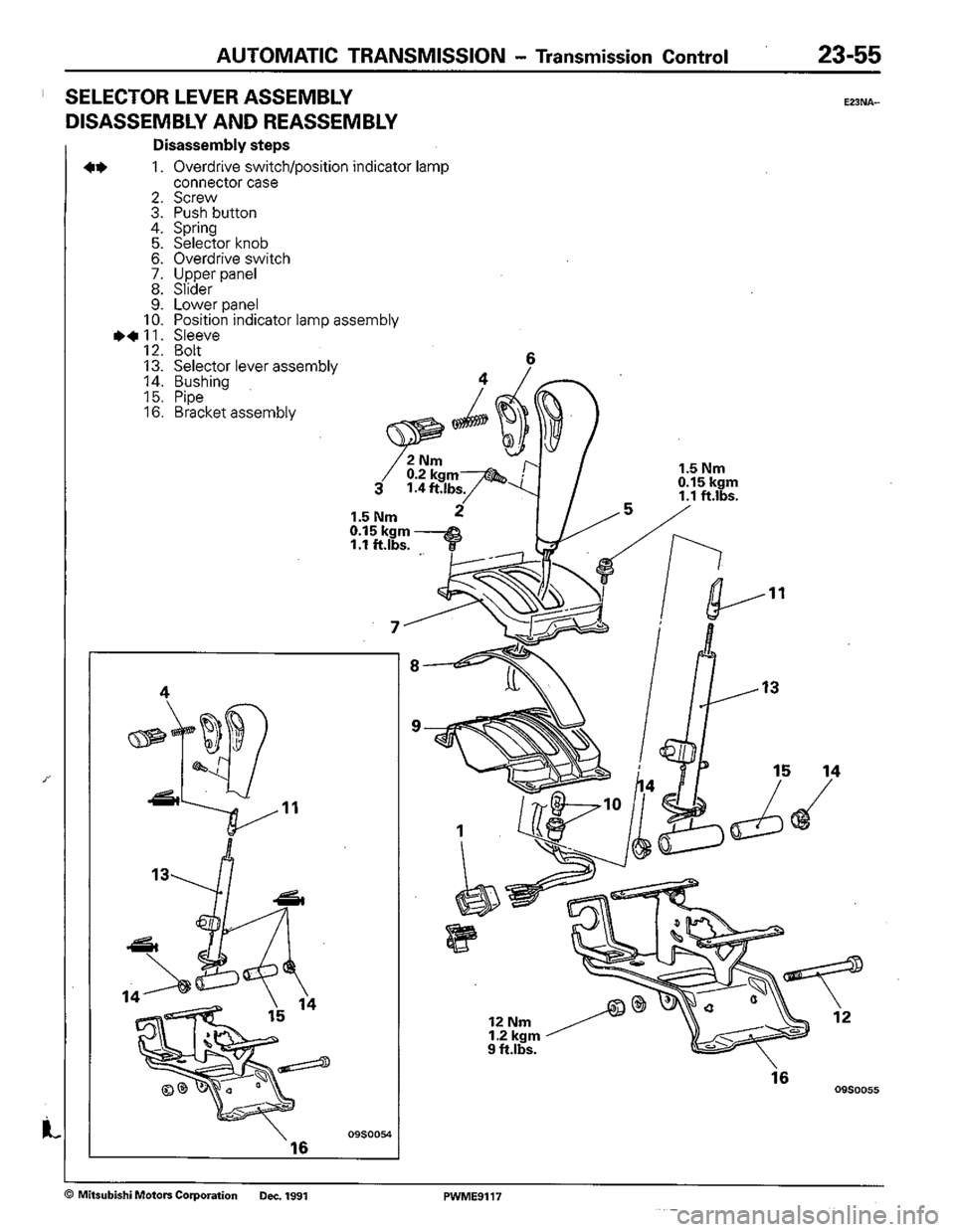 MITSUBISHI COLT 1992 Workshop Manual MITSUBISHI COLT 1992 Workshop Manual