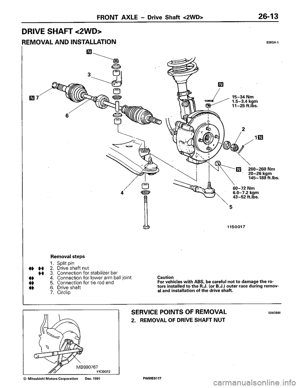 MITSUBISHI COLT 1992 Workshop Manual MITSUBISHI COLT 1992 Workshop Manual