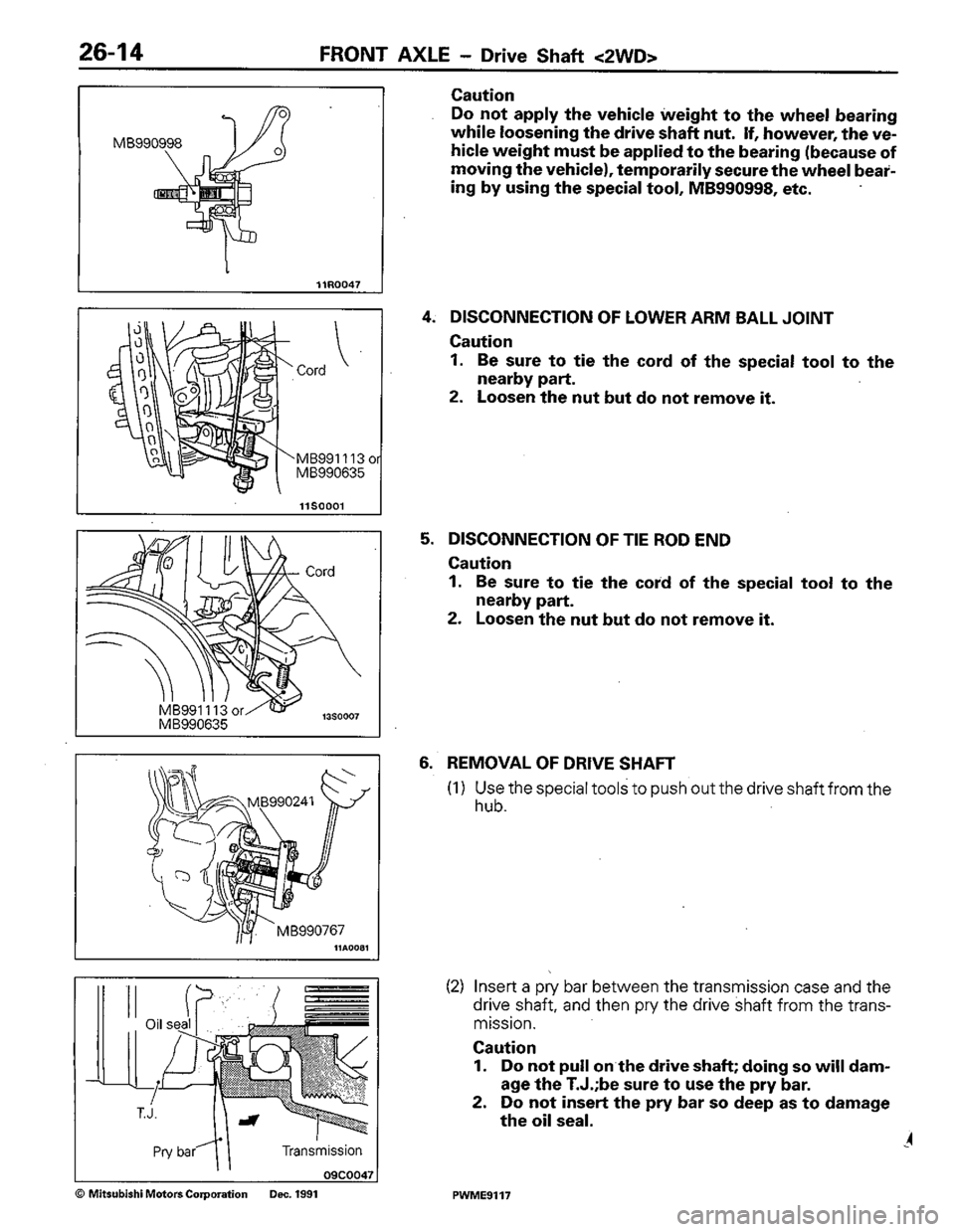MITSUBISHI COLT 1992 Workshop Manual MITSUBISHI COLT 1992 Workshop Manual