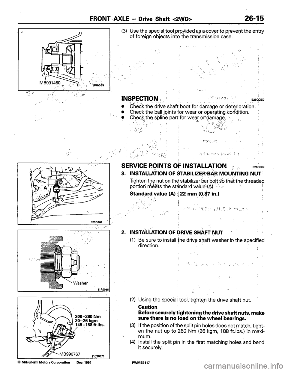 MITSUBISHI COLT 1992 Workshop Manual MITSUBISHI COLT 1992 Workshop Manual