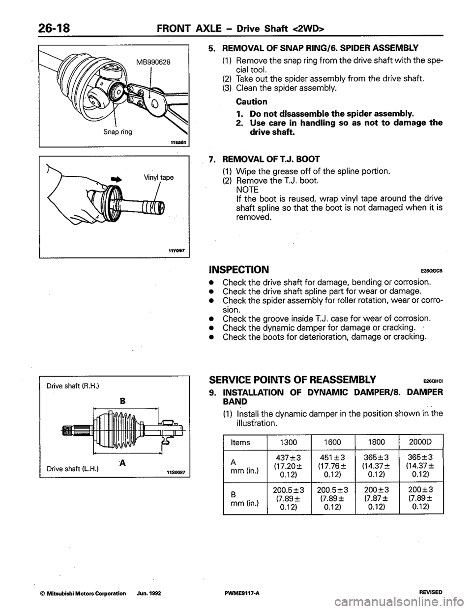 MITSUBISHI COLT 1992 Workshop Manual MITSUBISHI COLT 1992 Workshop Manual