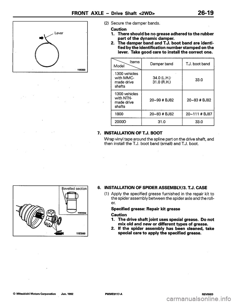 MITSUBISHI COLT 1992 Workshop Manual MITSUBISHI COLT 1992 Workshop Manual