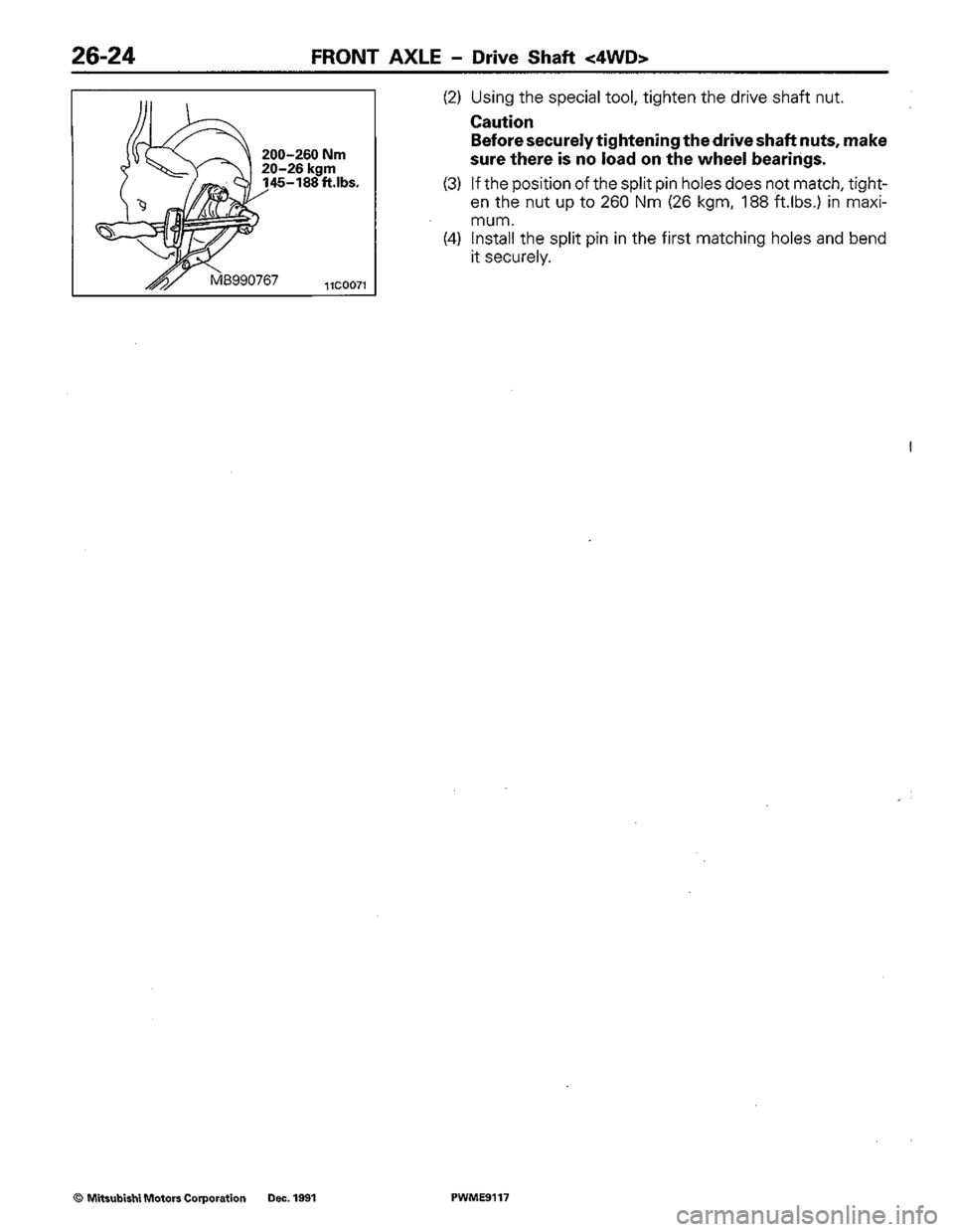 MITSUBISHI COLT 1992 Workshop Manual MITSUBISHI COLT 1992 Workshop Manual
