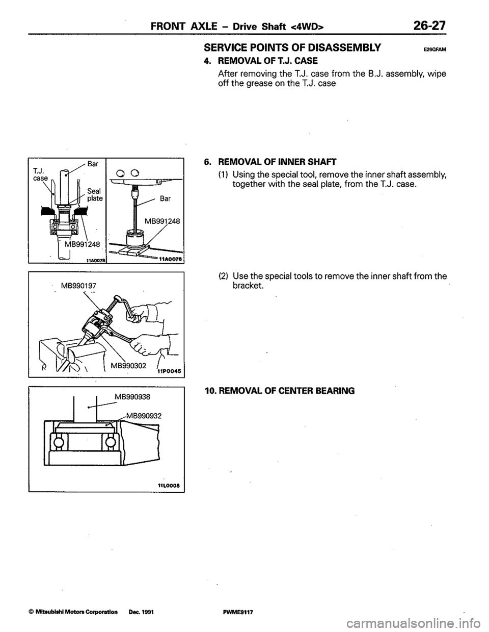 MITSUBISHI COLT 1992 Workshop Manual MITSUBISHI COLT 1992 Workshop Manual