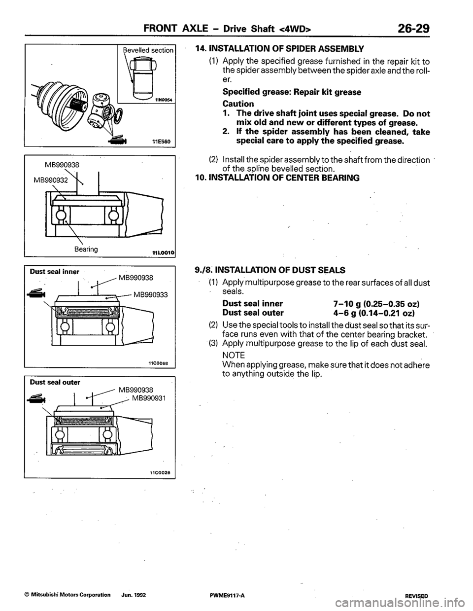 MITSUBISHI COLT 1992 Workshop Manual MITSUBISHI COLT 1992 Workshop Manual