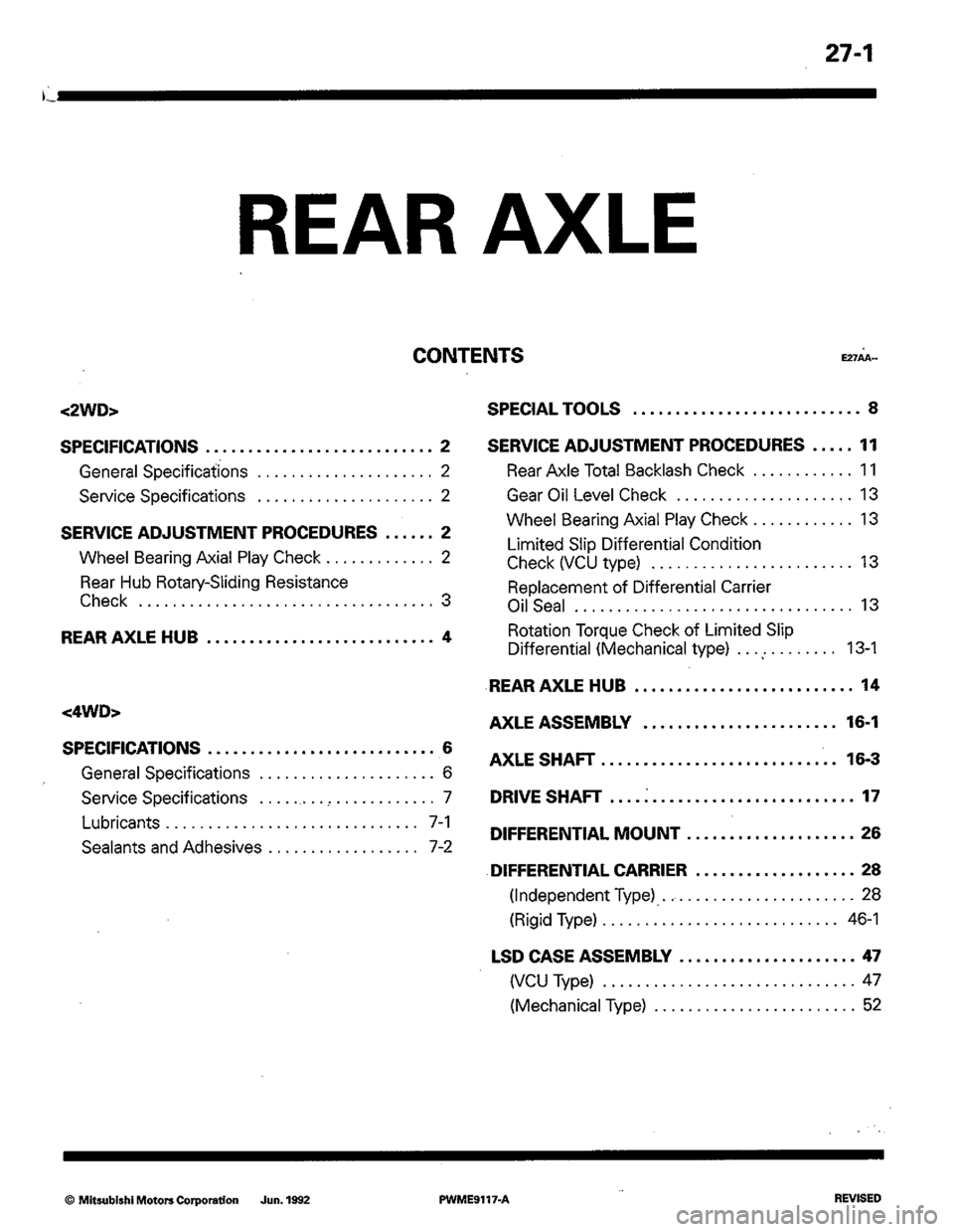 MITSUBISHI COLT 1992 Workshop Manual MITSUBISHI COLT 1992 Workshop Manual