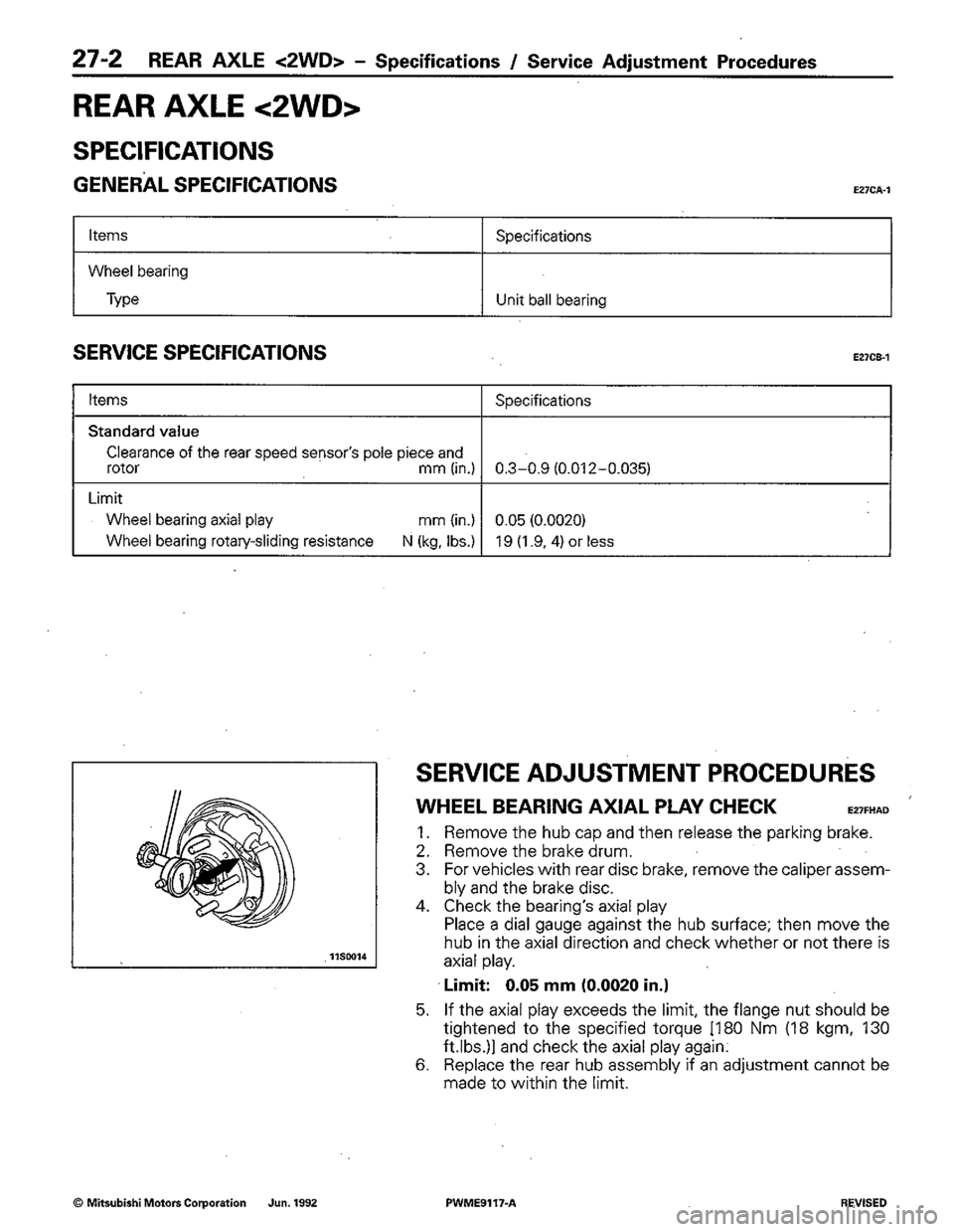 MITSUBISHI COLT 1992 Workshop Manual MITSUBISHI COLT 1992 Workshop Manual