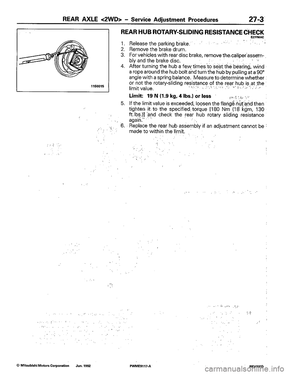 MITSUBISHI COLT 1992 Workshop Manual MITSUBISHI COLT 1992 Workshop Manual