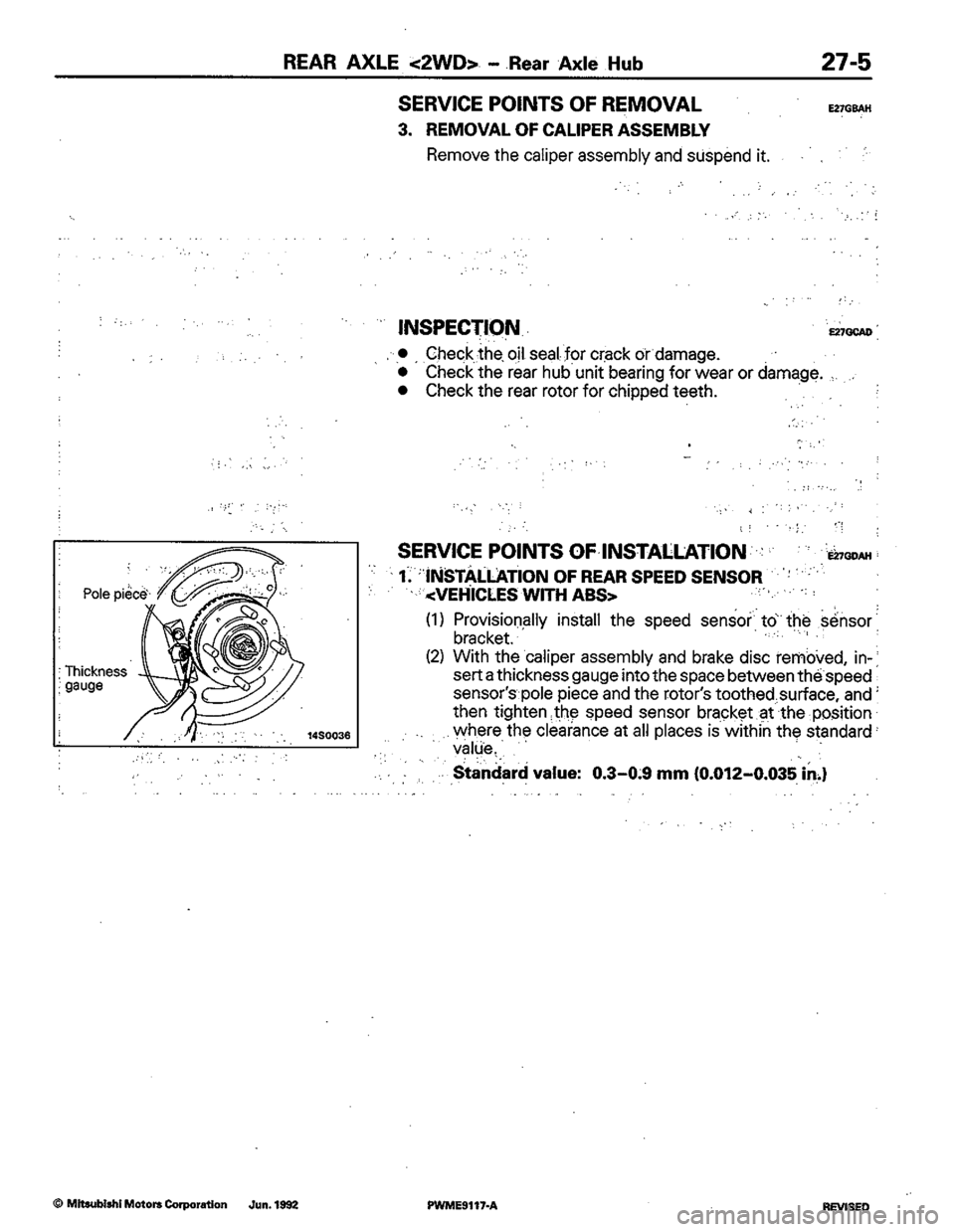 MITSUBISHI COLT 1992 Workshop Manual MITSUBISHI COLT 1992 Workshop Manual