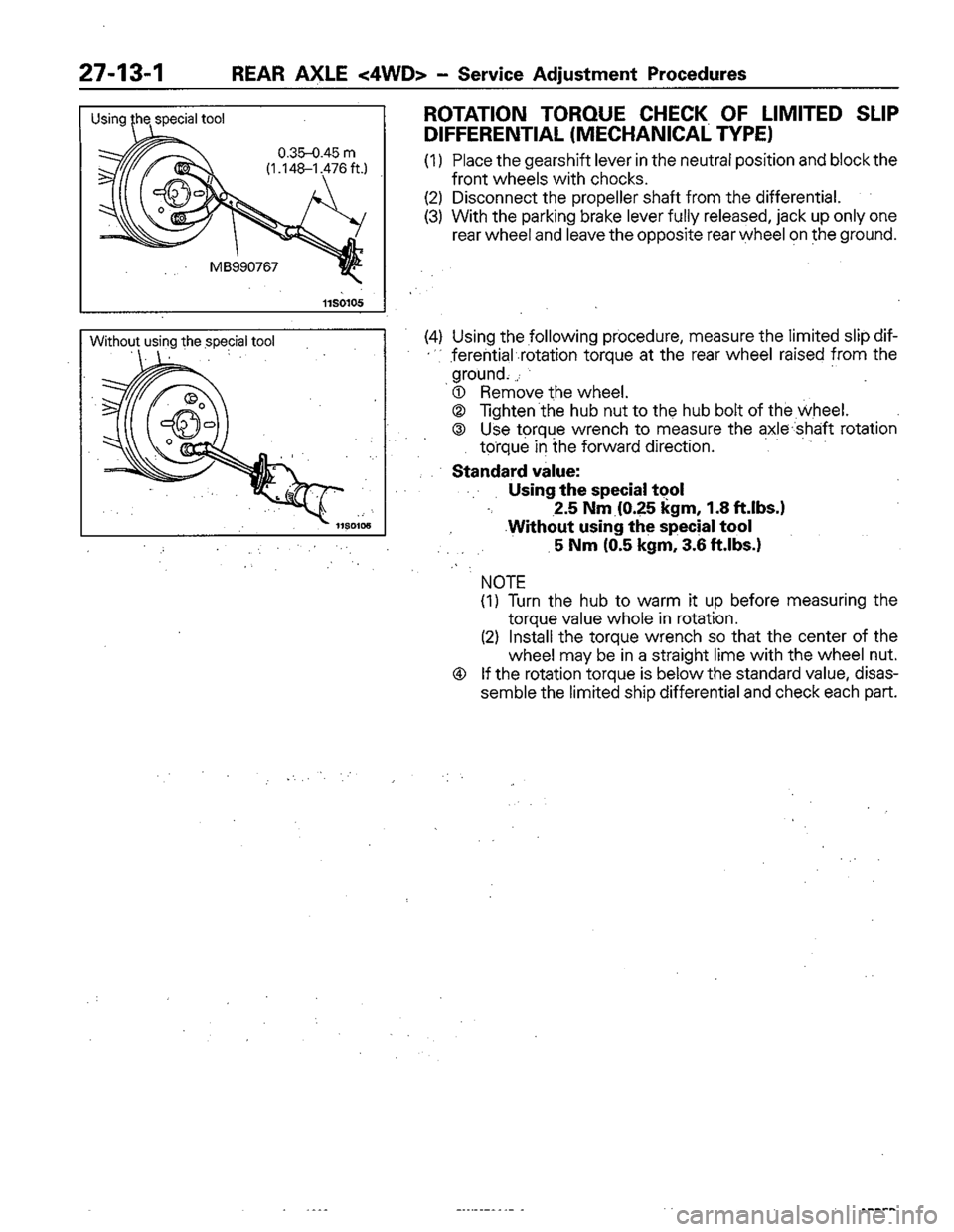 MITSUBISHI COLT 1992 Workshop Manual MITSUBISHI COLT 1992 Workshop Manual