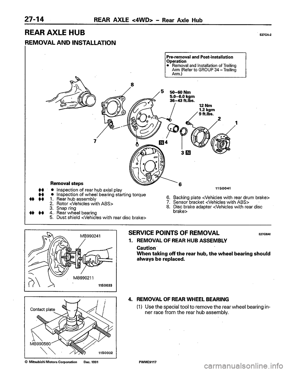 MITSUBISHI COLT 1992 Workshop Manual MITSUBISHI COLT 1992 Workshop Manual