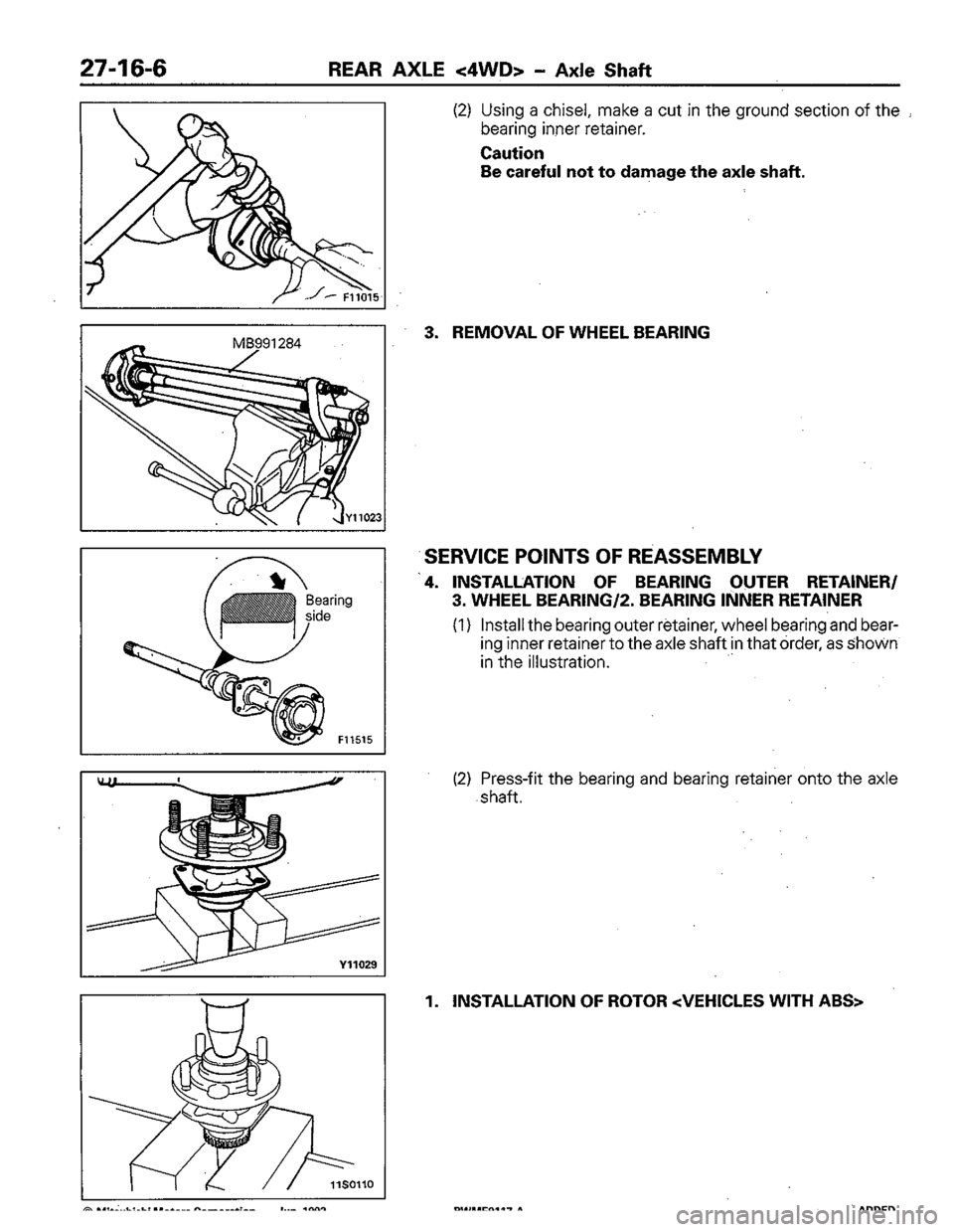 MITSUBISHI COLT 1992 Workshop Manual MITSUBISHI COLT 1992 Workshop Manual