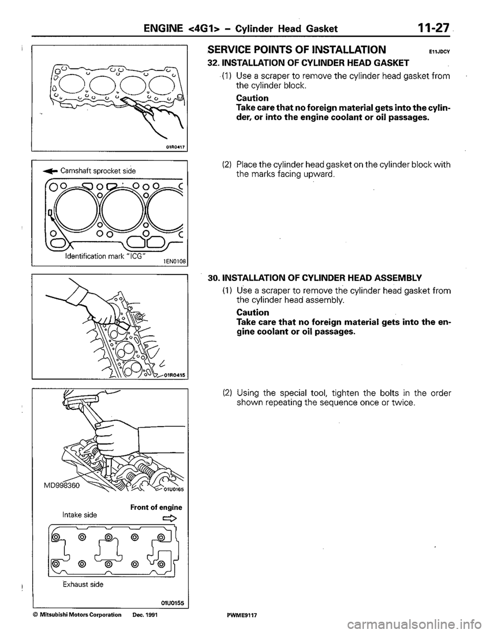 MITSUBISHI COLT 1992 Manual PDF MITSUBISHI COLT 1992 Manual PDF