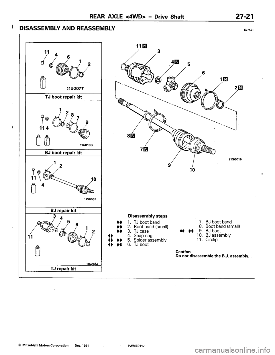 MITSUBISHI COLT 1992 Workshop Manual MITSUBISHI COLT 1992 Workshop Manual