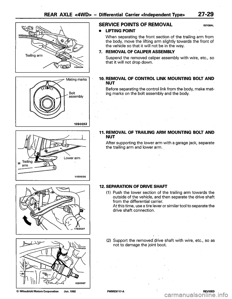 MITSUBISHI COLT 1992 Workshop Manual MITSUBISHI COLT 1992 Workshop Manual