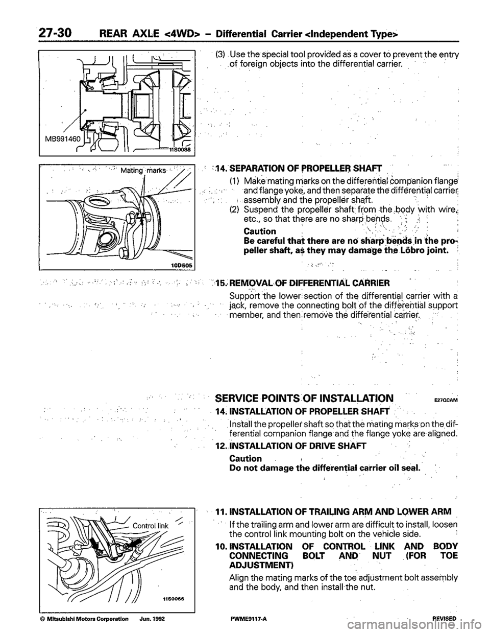 MITSUBISHI COLT 1992 Workshop Manual MITSUBISHI COLT 1992 Workshop Manual