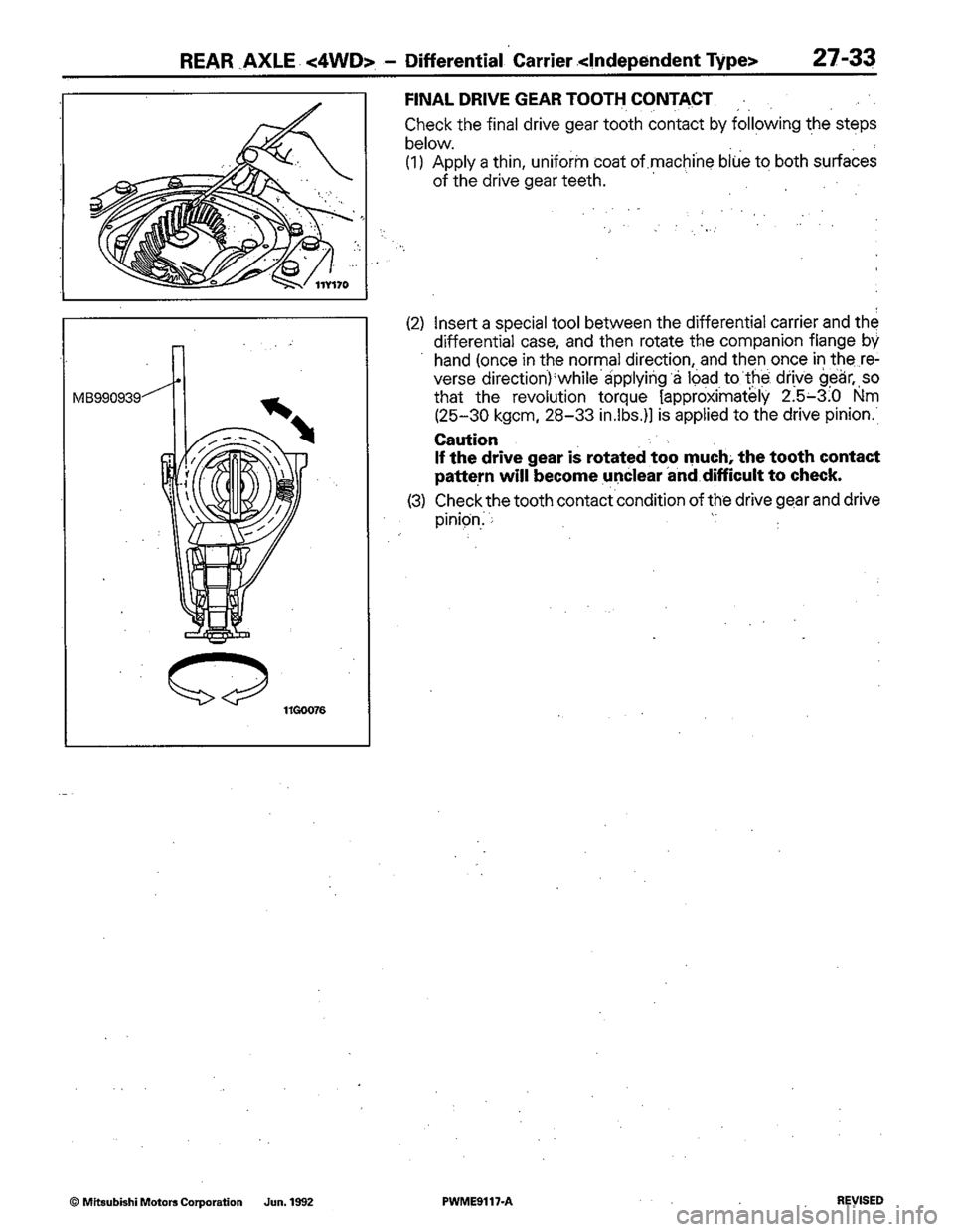 MITSUBISHI COLT 1992 Workshop Manual MITSUBISHI COLT 1992 Workshop Manual