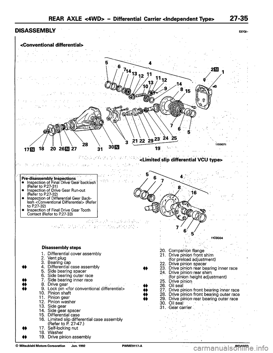 MITSUBISHI COLT 1992 Workshop Manual MITSUBISHI COLT 1992 Workshop Manual
