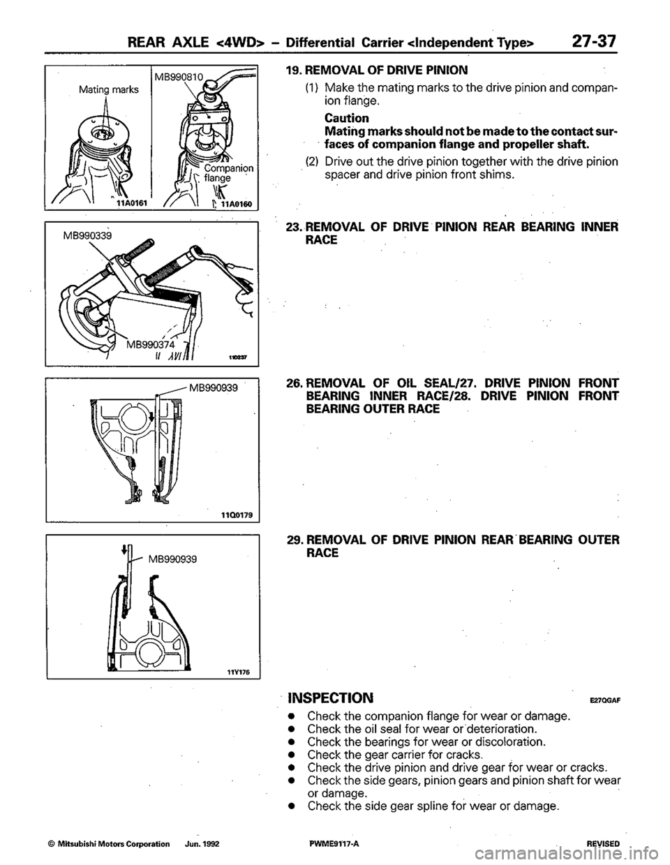 MITSUBISHI COLT 1992 Workshop Manual MITSUBISHI COLT 1992 Workshop Manual