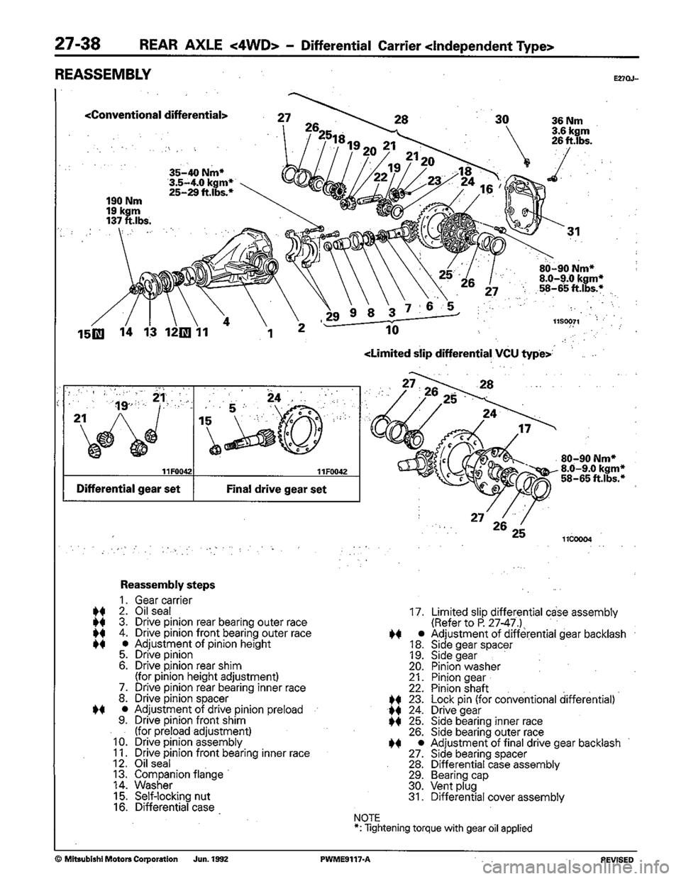 MITSUBISHI COLT 1992 Workshop Manual MITSUBISHI COLT 1992 Workshop Manual