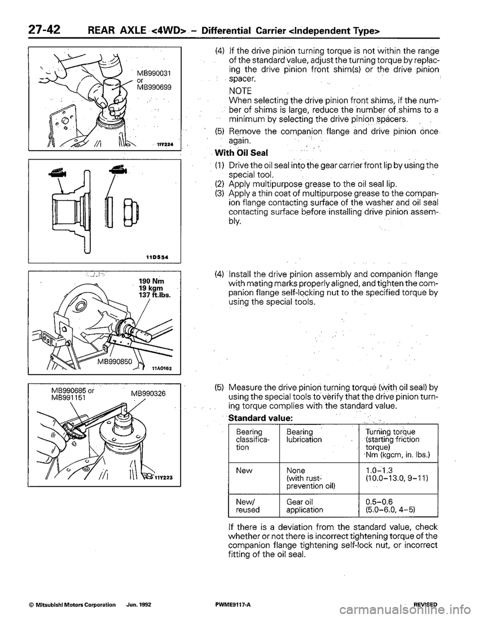 MITSUBISHI COLT 1992 Workshop Manual MITSUBISHI COLT 1992 Workshop Manual