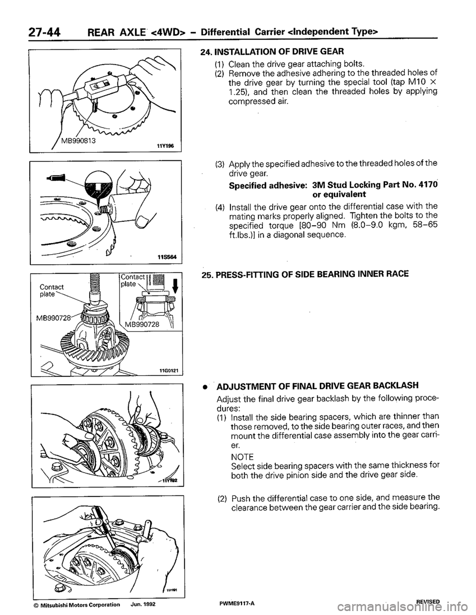 MITSUBISHI COLT 1992 Workshop Manual MITSUBISHI COLT 1992 Workshop Manual