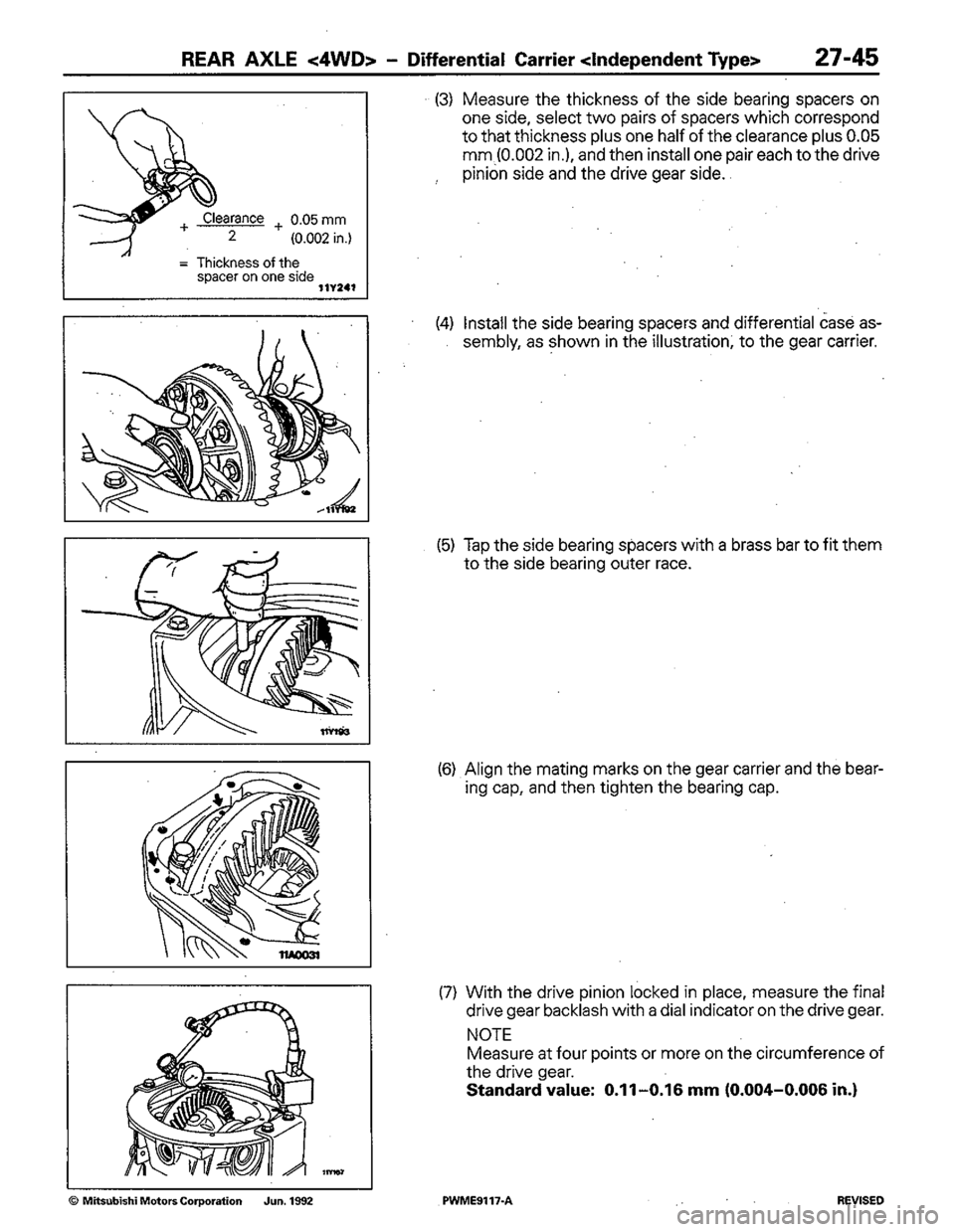 MITSUBISHI COLT 1992 Workshop Manual MITSUBISHI COLT 1992 Workshop Manual