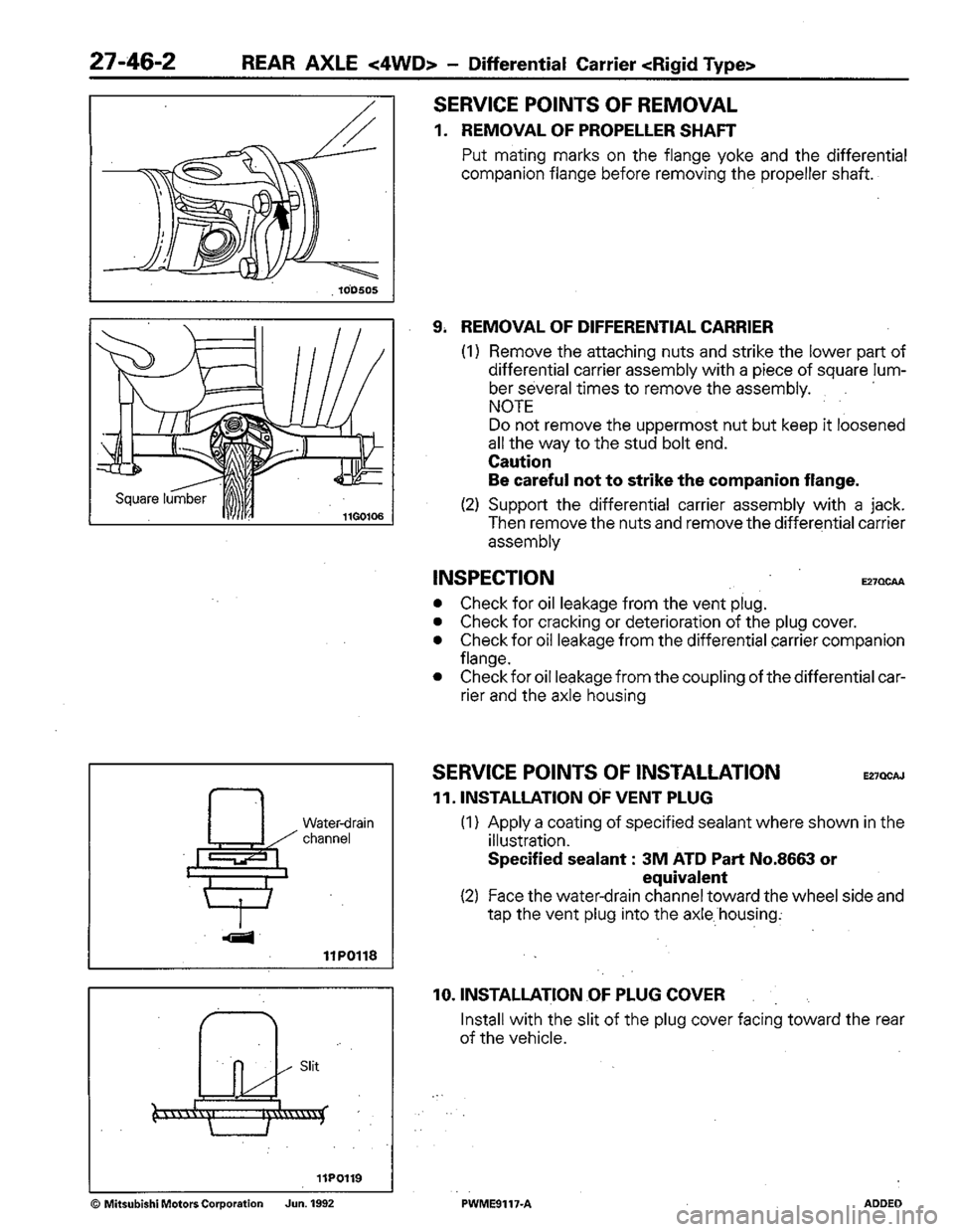 MITSUBISHI COLT 1992 Workshop Manual MITSUBISHI COLT 1992 Workshop Manual