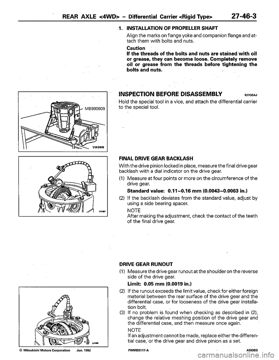 MITSUBISHI COLT 1992 Workshop Manual MITSUBISHI COLT 1992 Workshop Manual