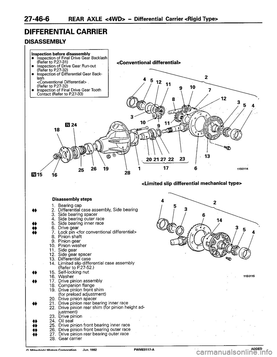 MITSUBISHI COLT 1992 Workshop Manual MITSUBISHI COLT 1992 Workshop Manual