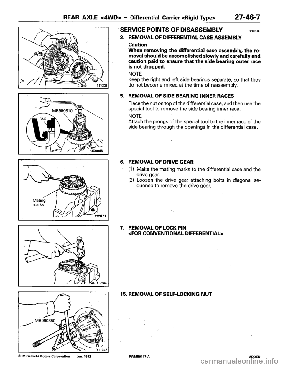 MITSUBISHI COLT 1992 Workshop Manual MITSUBISHI COLT 1992 Workshop Manual