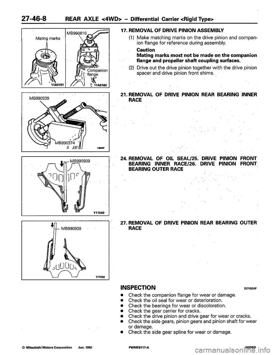 MITSUBISHI COLT 1992 Workshop Manual MITSUBISHI COLT 1992 Workshop Manual