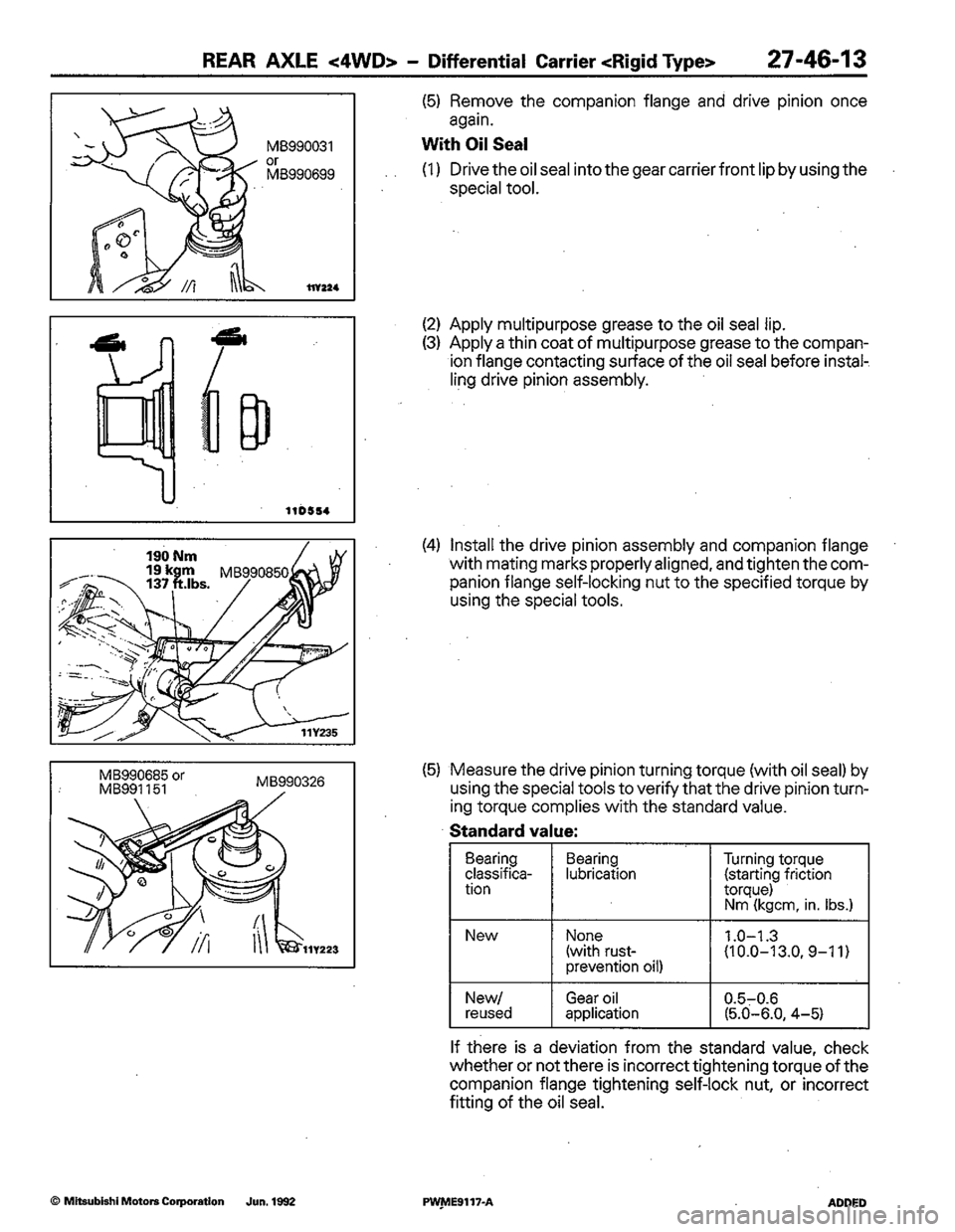 MITSUBISHI COLT 1992 Workshop Manual MITSUBISHI COLT 1992 Workshop Manual