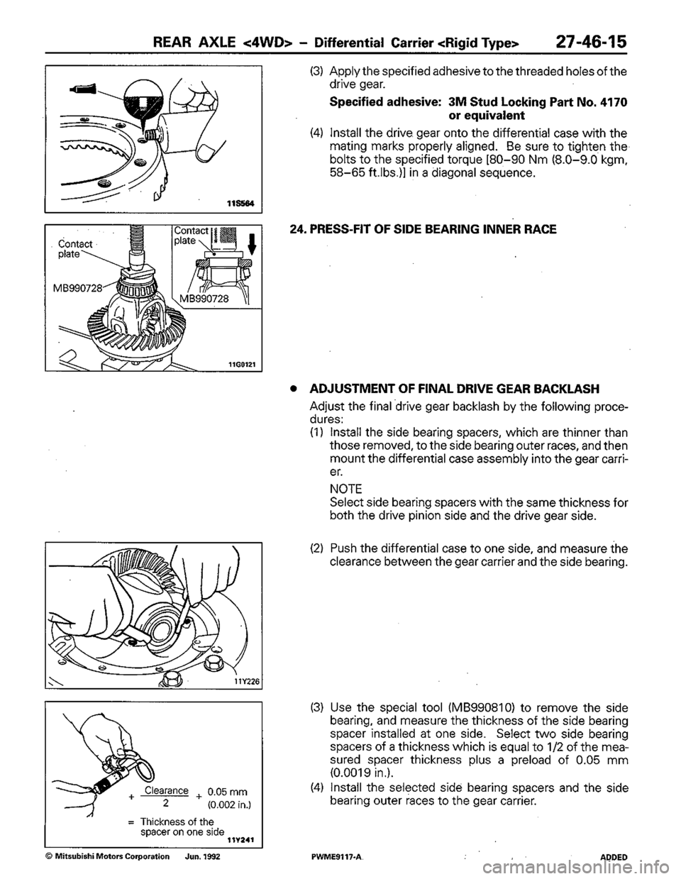 MITSUBISHI COLT 1992 Workshop Manual MITSUBISHI COLT 1992 Workshop Manual