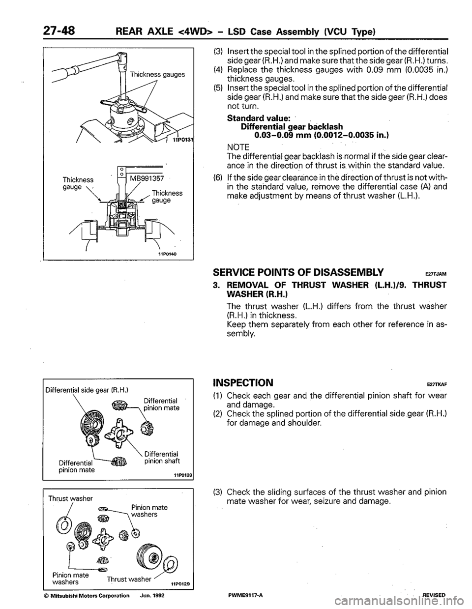 MITSUBISHI COLT 1992 Workshop Manual MITSUBISHI COLT 1992 Workshop Manual