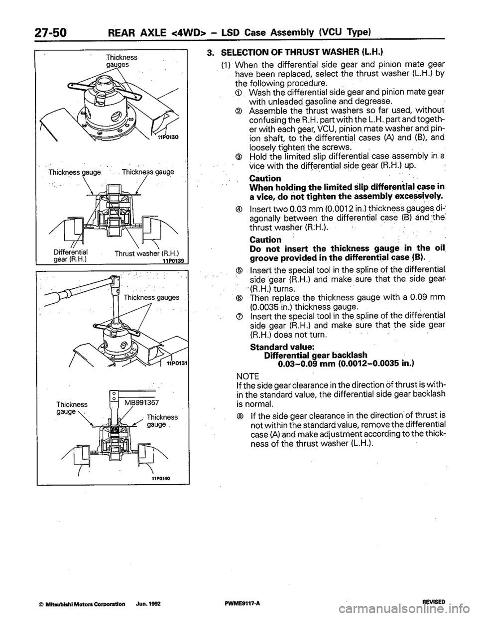 MITSUBISHI COLT 1992 Workshop Manual MITSUBISHI COLT 1992 Workshop Manual