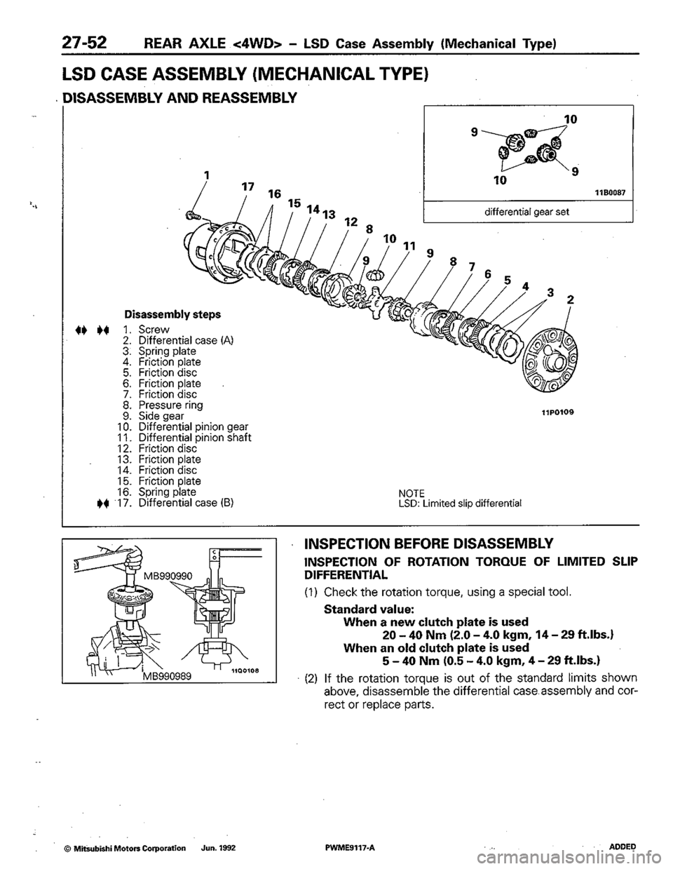 MITSUBISHI COLT 1992 Workshop Manual MITSUBISHI COLT 1992 Workshop Manual